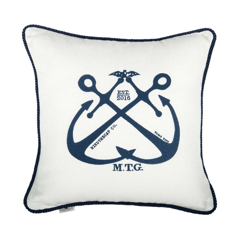 MINDTHEGAP | VINTAGE ANCHORS Embroidered Cushion | LC40106