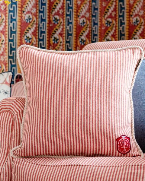 MINDTHEGAP | RHUBARB Stripe Cushion