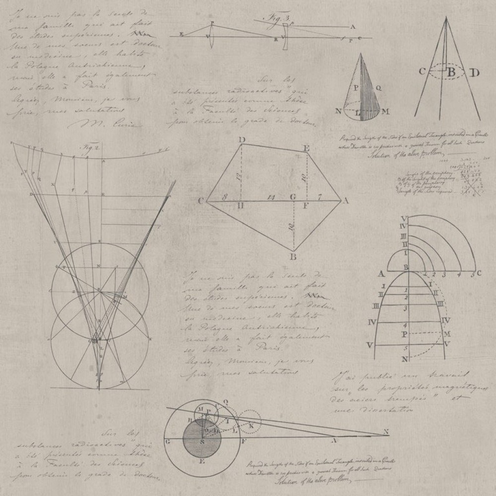 MINDTHEGAP | Newton Geometry Taupe | WP20047