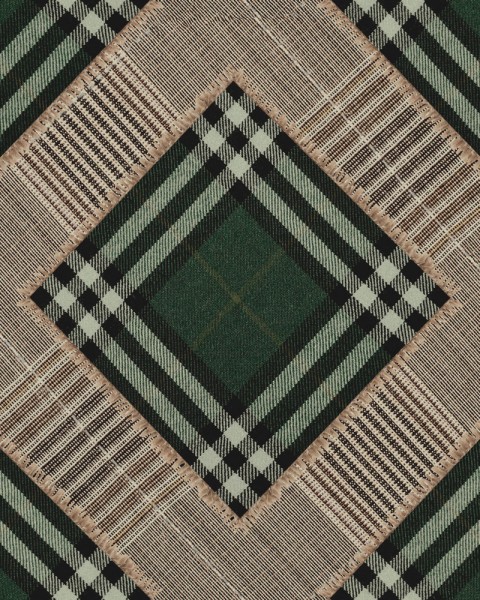 MINDTHEGAP | CHECKERED PATCHWORK British Green | WP20389