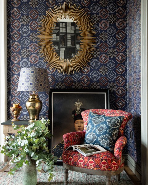 MINDTHEGAP | The Wallpaper Compendium | AJRAK Blue | WP20412