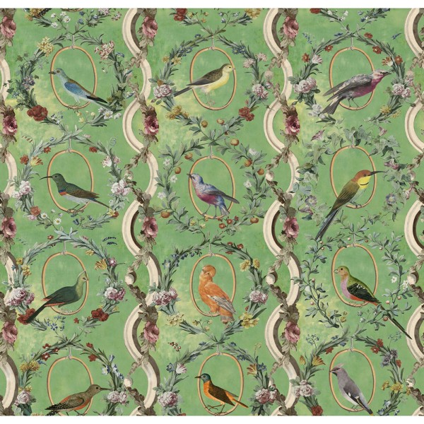 MINDTHEGAP | The Wallpaper Compendium | Countesse's Aviarium Mint | WP20426