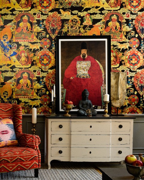 MINDTHEGAP | THE WALLPAPER COMPENDIUM | TIBETAN TAPESTRY Metallic Edition | WP20450 Wallpaper