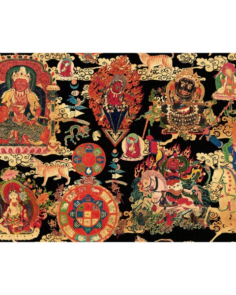 MINDTHEGAP | THE WALLPAPER COMPENDIUM | TIBETAN TAPESTRY Metallic Edition | WP20450 Wallpaper