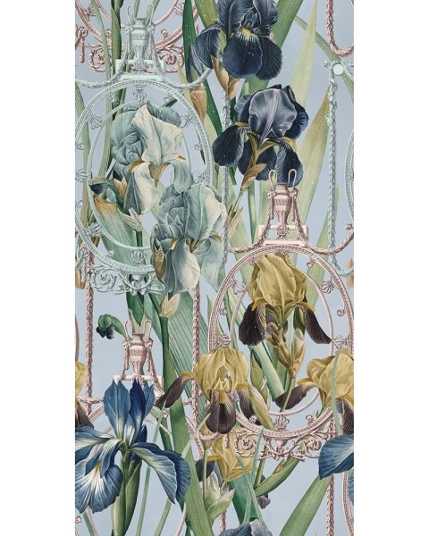 MINDTHEGAP | The Wallpaper Compendium | FLEURS D'IRIS Aquamarine | WP20476
