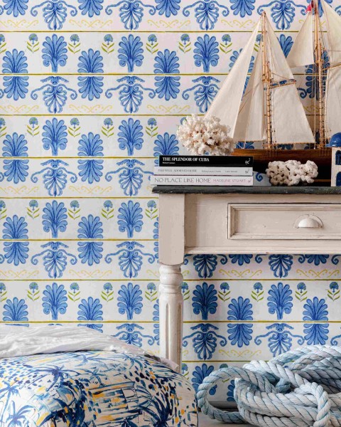 MINDTHEGAP | MYKONOS VILLA MOTIF White Sand | WP30043