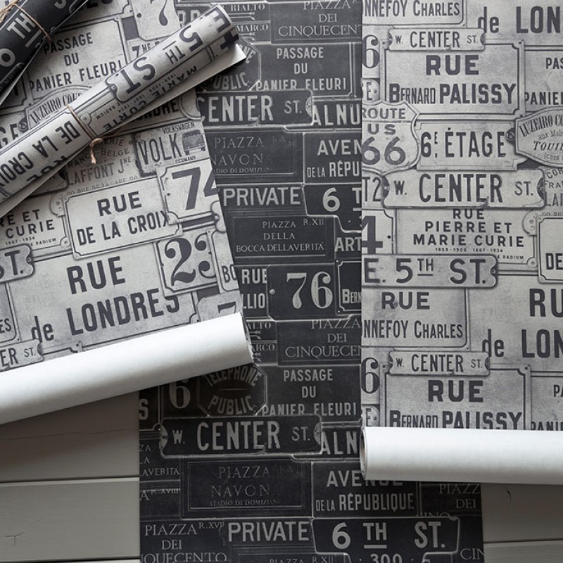 MINDTHEGAP | Vintage Signs Anthracite | WP20037