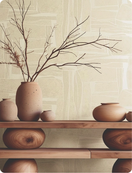 Abstract geometric shape line wallpaper by marburg terra
