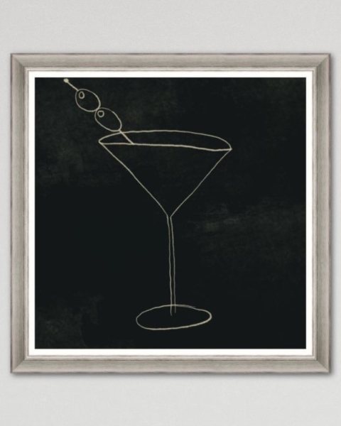 MINDTHEGAP | JAZZ LIVE | Framed Art | The Black Abundance Martini 