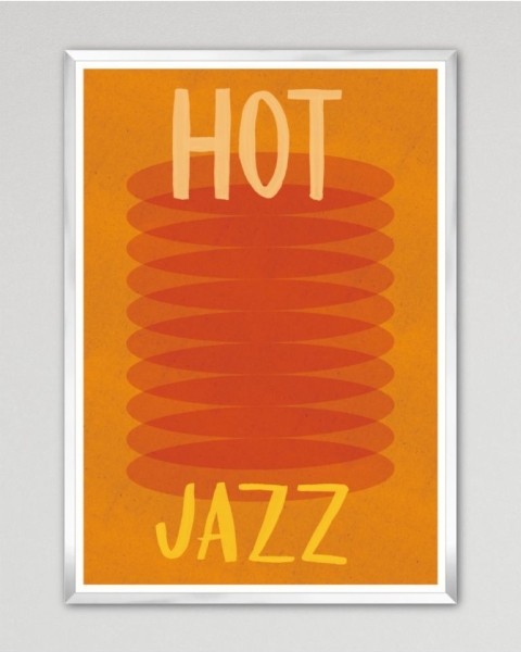 MINDTHEGAP | JAZZ LIVE | Framed Art | Orange power 