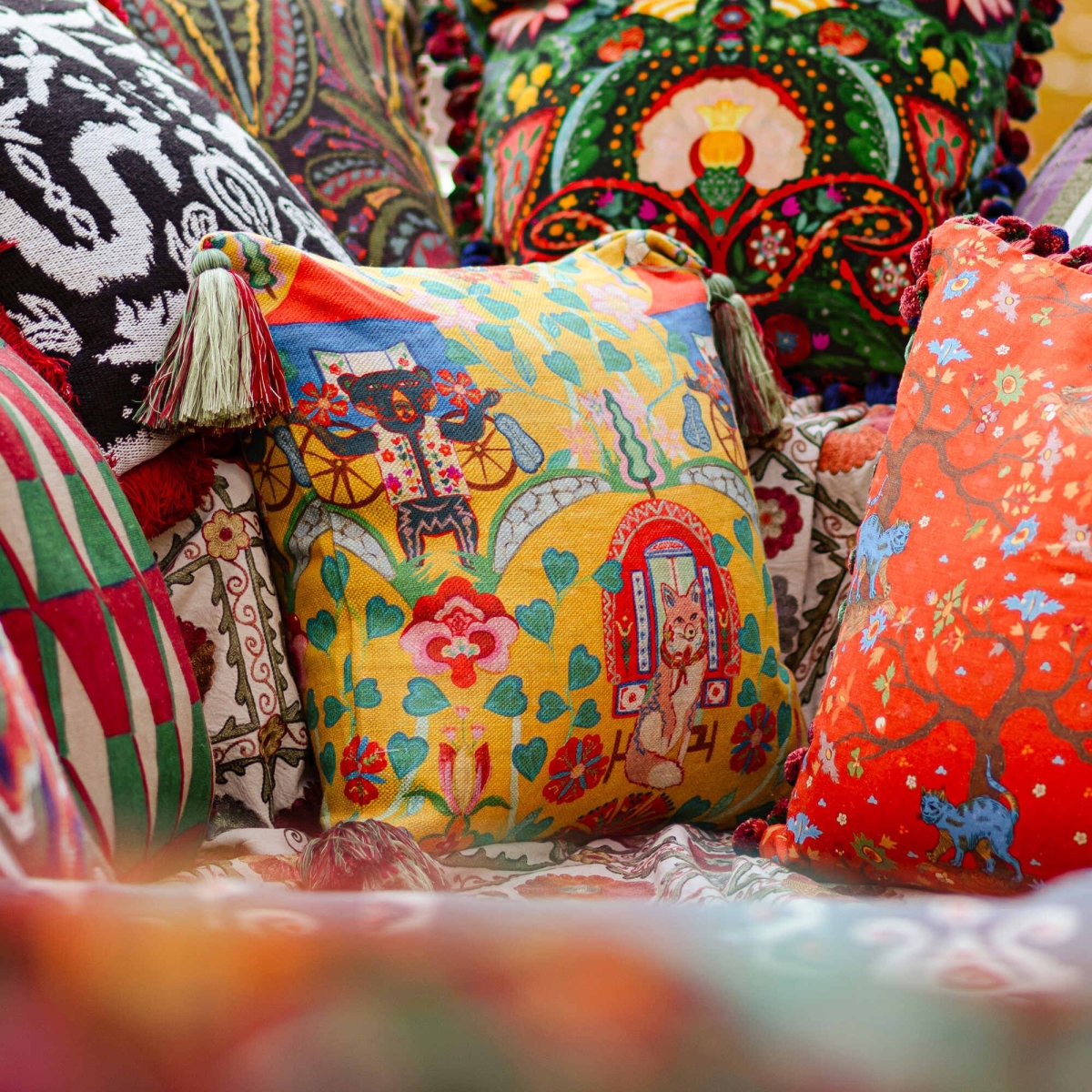 Mindthegap | Transylvanian Rhapsody | Cushion | GYPSY FAIRYTALE Lemon