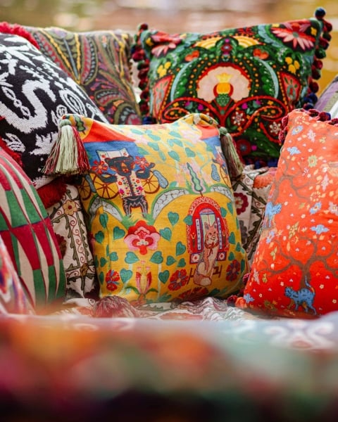 Mindthegap | Transylvanian Rhapsody | Cushion | GYPSY FAIRYTALE Lemon