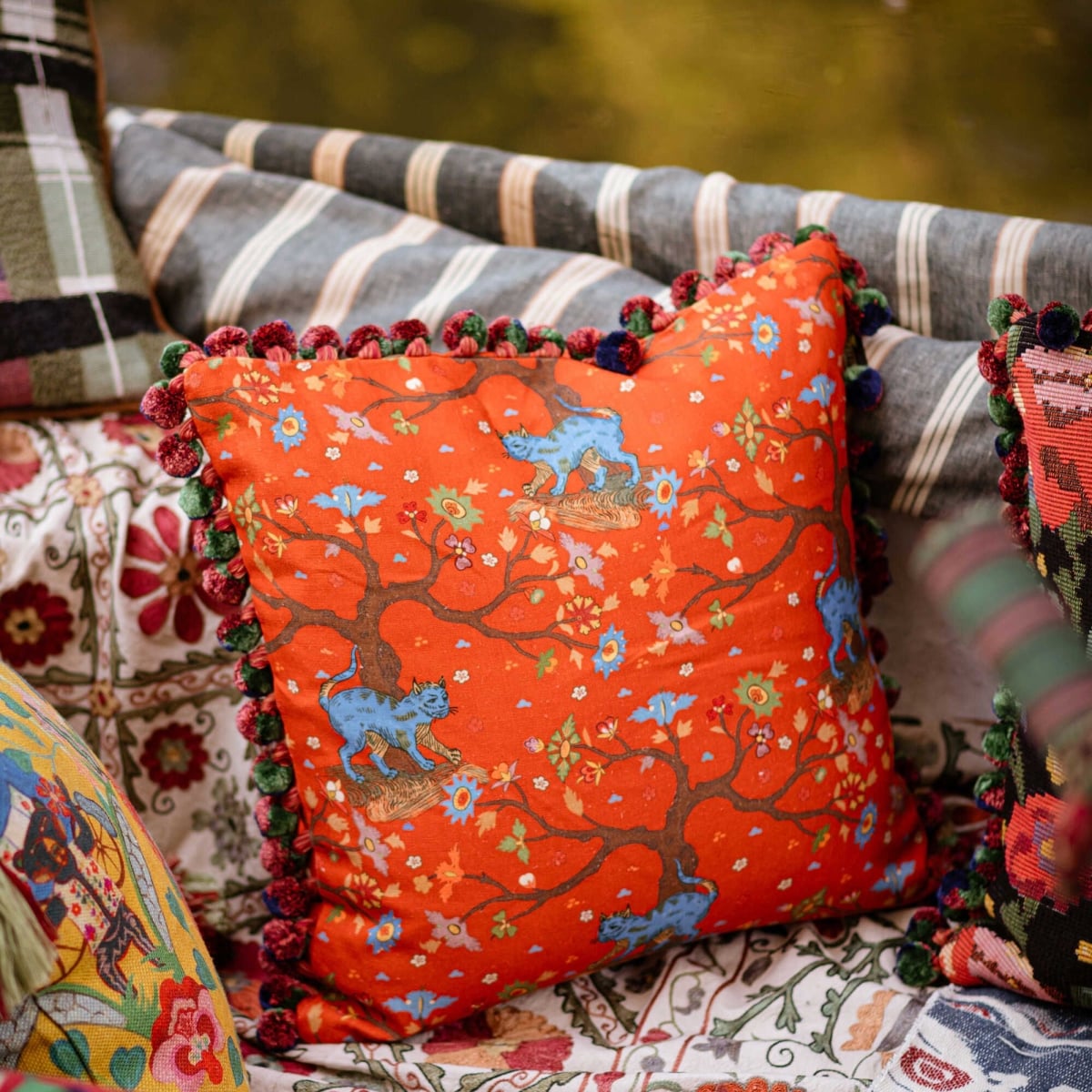 Mindthegap | Transylvanian Rhapsody | Cushion | TREE OF LIFE Coral