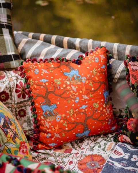 Mindthegap | Transylvanian Rhapsody | Cushion | TREE OF LIFE Coral