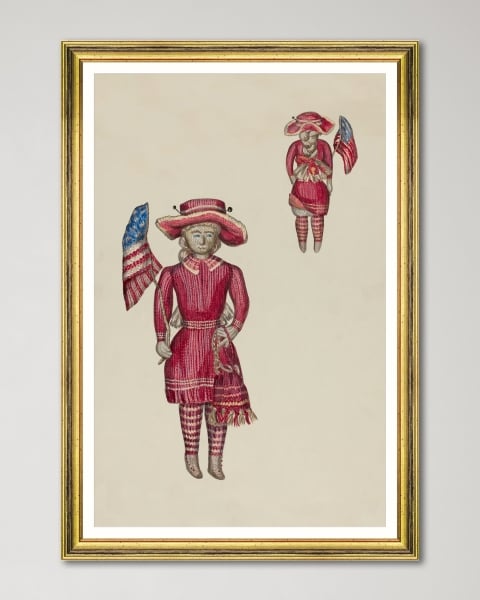 Mindthegap | Transylvanian Rhapsody | Framed Art | KNITTED DOLL FLAG