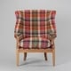 Mindthegap | Transylvanian Rhapsody | WILLIAM DECONSTRUCTED CHAIR | KERSCHDORF Plaid Carrot