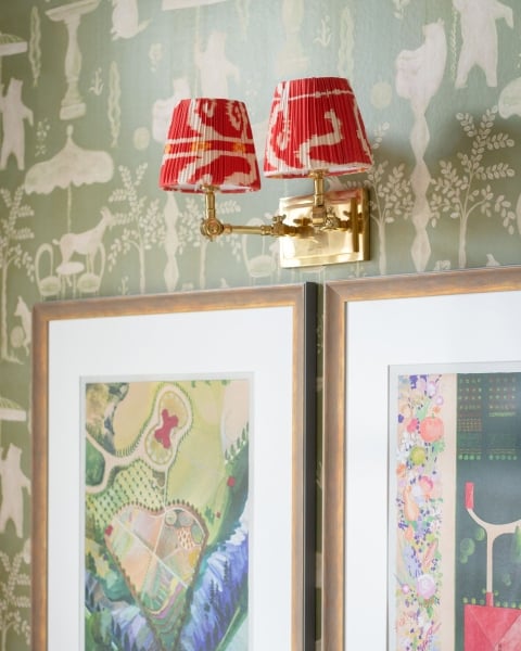 Mindthegap | Transylvanian Rhapsody | Wall Shade | ELYSIA IKAT Crimson Pleated