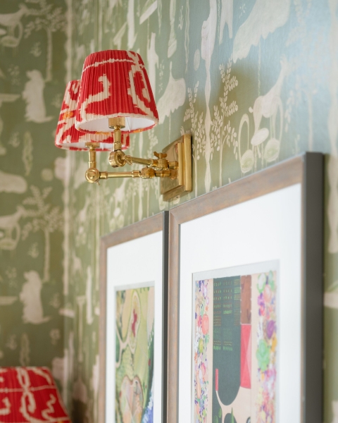 Mindthegap | Transylvanian Rhapsody | Wall Shade | ELYSIA IKAT Crimson Pleated