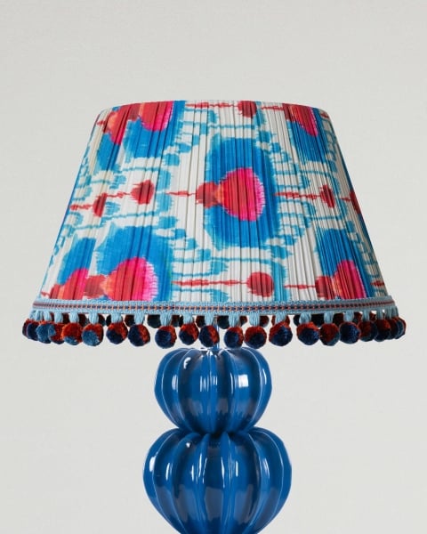Mindthegap | Transylvanian Rhapsody | Lampshade | IKAT PEACOCK FEATHER Pleated