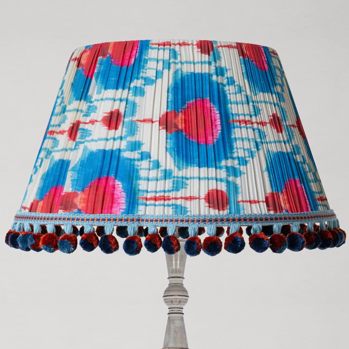 Mindthegap | Transylvanian Rhapsody | Lampshade | IKAT PEACOCK FEATHER Pleated