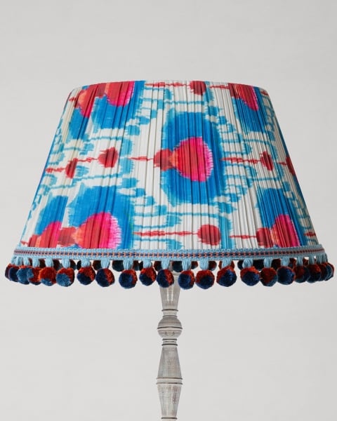 Mindthegap | Transylvanian Rhapsody | Lampshade | IKAT PEACOCK FEATHER Pleated