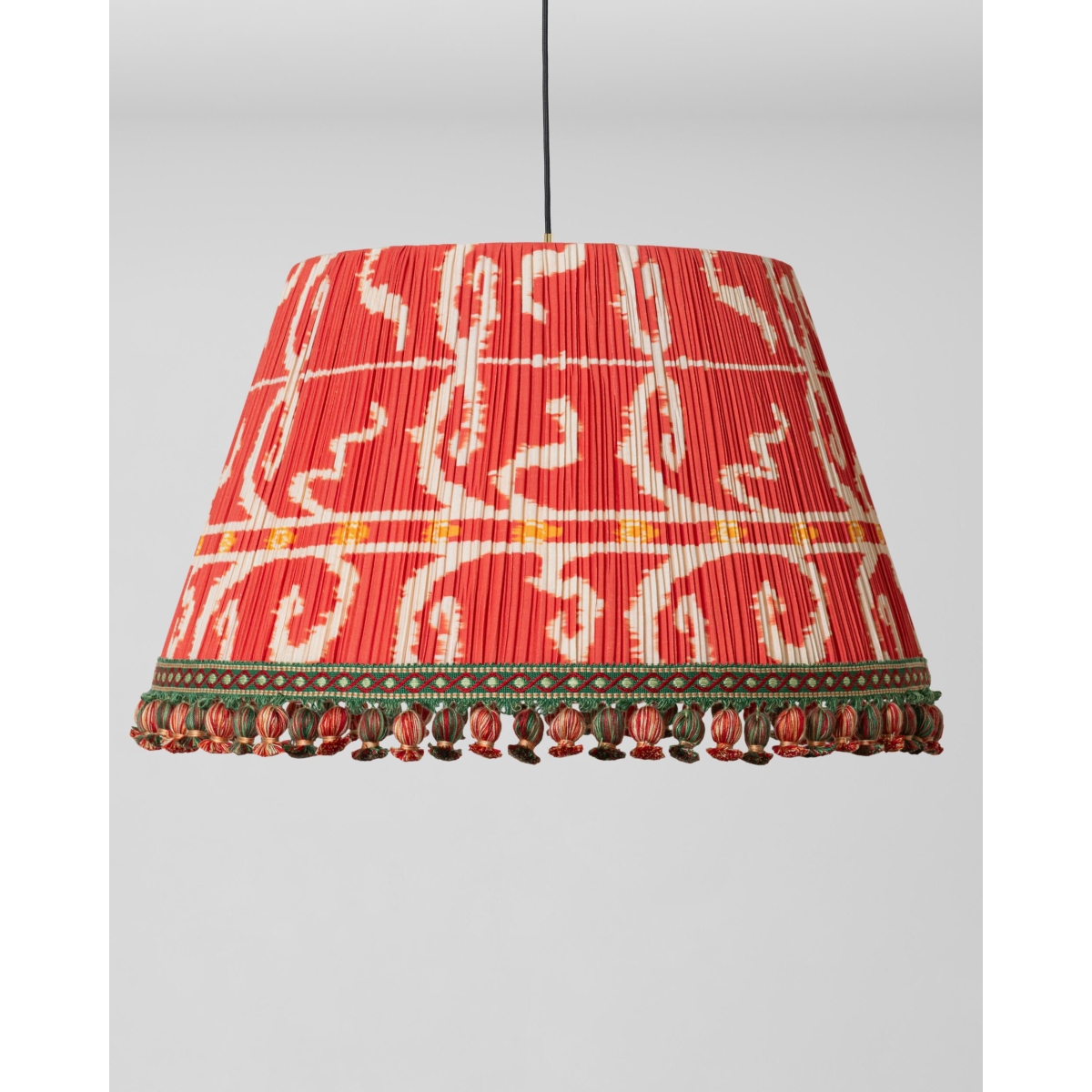 Mindthegap | Transylvanian Rhapsody | Pendant Lamp | ELYSIA IKAT Crimson Pleated
