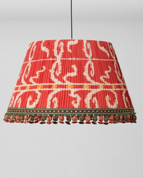 Mindthegap | Transylvanian Rhapsody | Pendant Lamp | ELYSIA IKAT Crimson Pleated