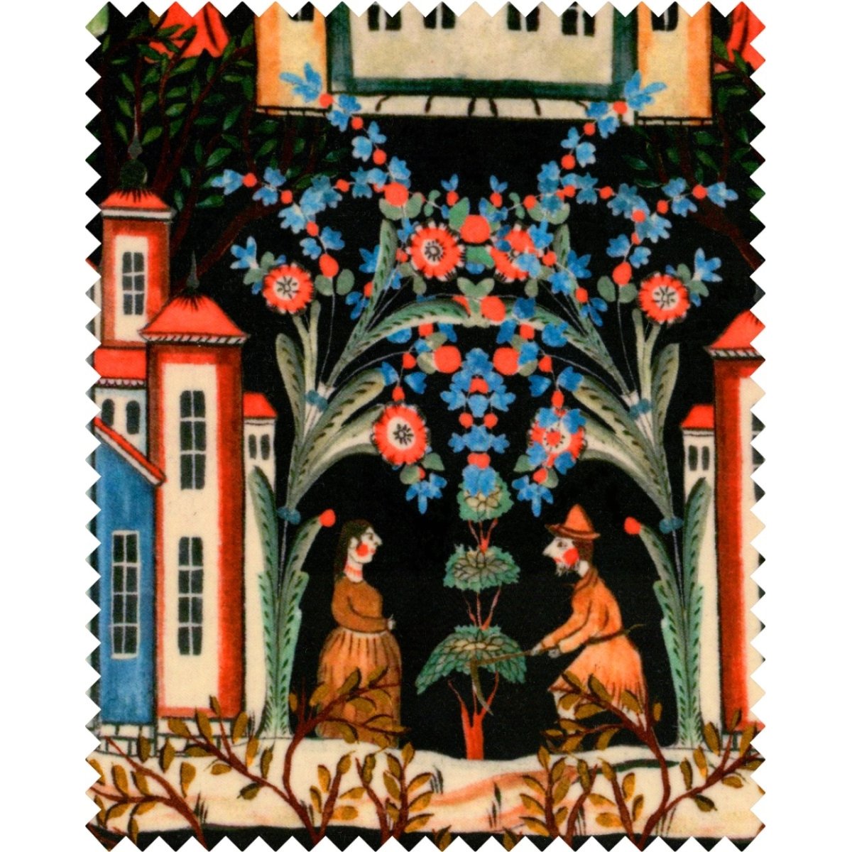 MINDTHEGAP | TYROL APRES-SKI HOME COLLECTION | Fabric | TALES OF TYROL Peat Black Velvet