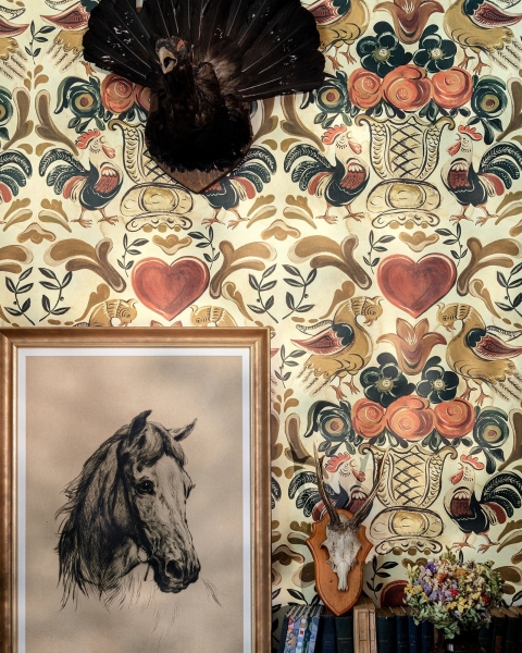 MINDTHEGAP | TYROL APRES-SKI HOME COLLECTION | GOLDENE HENNE Wallpaper | WP20686