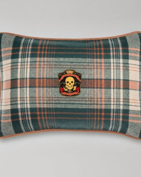 MINDTHEGAP | WOODSTOCK '69 | Cushion | Monterey Plaid Green Wool 