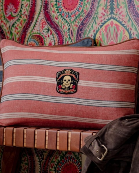 MINDTHEGAP | WOODSTOCK '69 | Cushion | Oregon Stripes Orange Washed