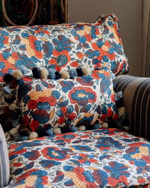 MINDTHEGAP | WOODSTOCK '69 | Fabric | REMONDINI FLORAL Linen