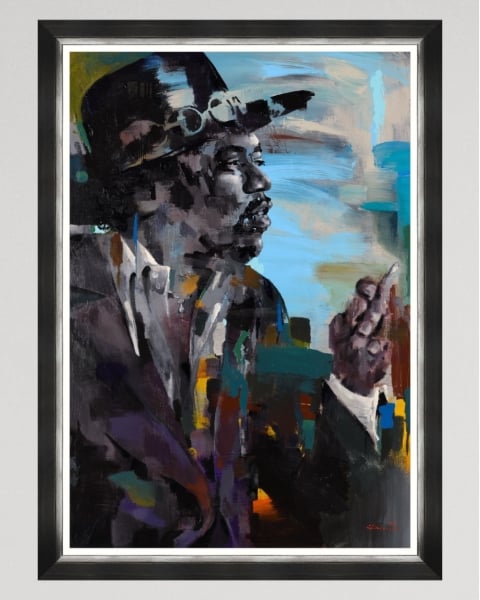 MINDTHEGAP | WOODSTOCK '69 | Framed Art | JIMI HENDRIX BY AMIROU DIALLO 