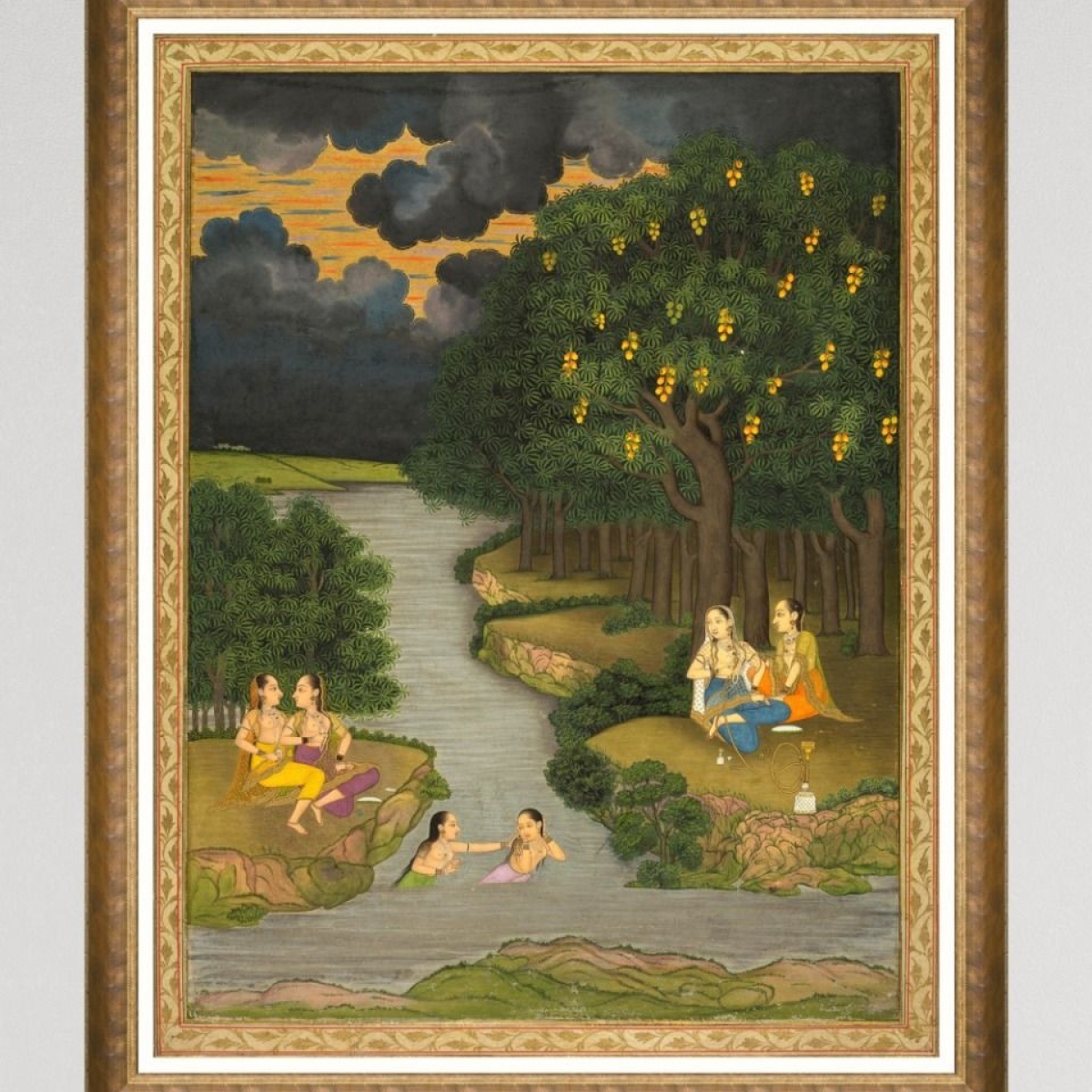 MINDTHEGAP | WOODSTOCK '69 | Framed Art | Women enjoying the river 