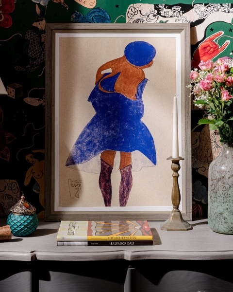 MINDTHEGAP | WOODSTOCK '69 | Framed Art | Standing Girl by Egon Schiele 