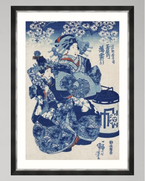 MINDTHEGAP | WOODSTOCK '69 | Framed Art | The Courtesan Hanao Ogi-ya by Utagawa Kuniyoshi 