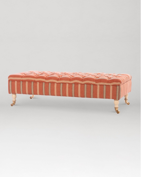 MINDTHEGAP | WOODSTOCK '69 | Sofa | SARAY OTTOMAN - OREGON STRIPES Linen Fabric