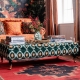 MINDTHEGAP | WOODSTOCK '69 | Sofa | SARAY OTTOMAN - PRADESH IKAT Woven Fabric