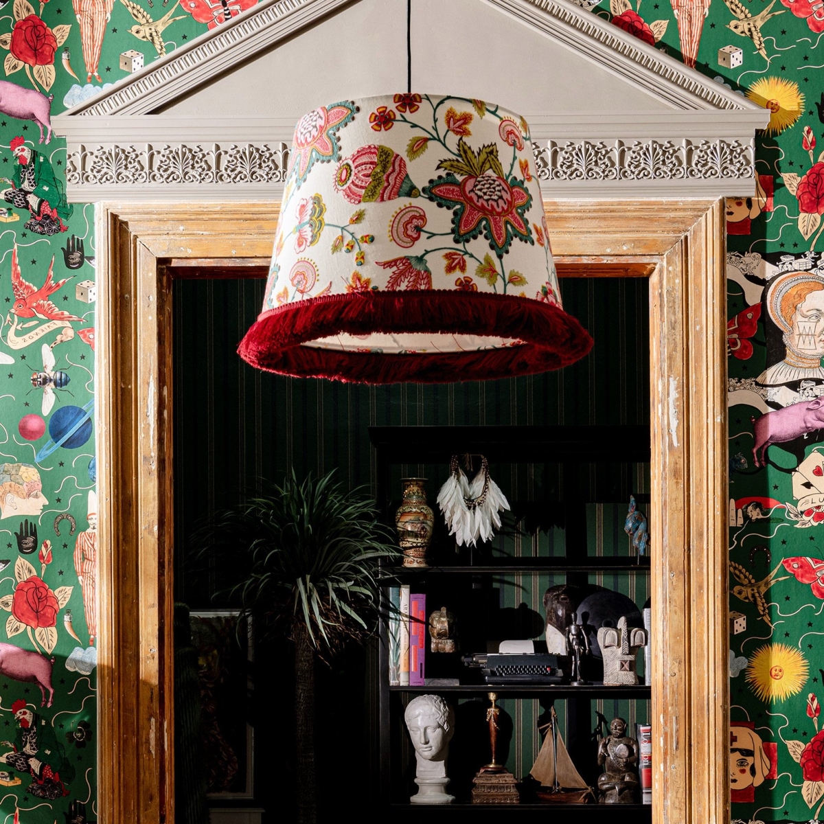 MINDTHEGAP | WOODSTOCK '69 | Pendant Lamp | MIDSUMMER FLORAL EMBROIDERED 