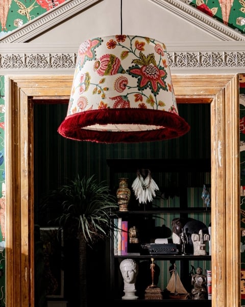 MINDTHEGAP | WOODSTOCK '69 | Pendant Lamp | MIDSUMMER FLORAL EMBROIDERED 