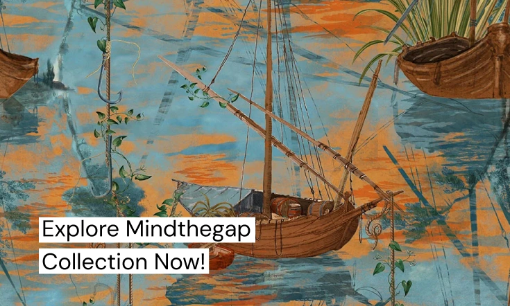Boats wallapper mural by Mindthegap