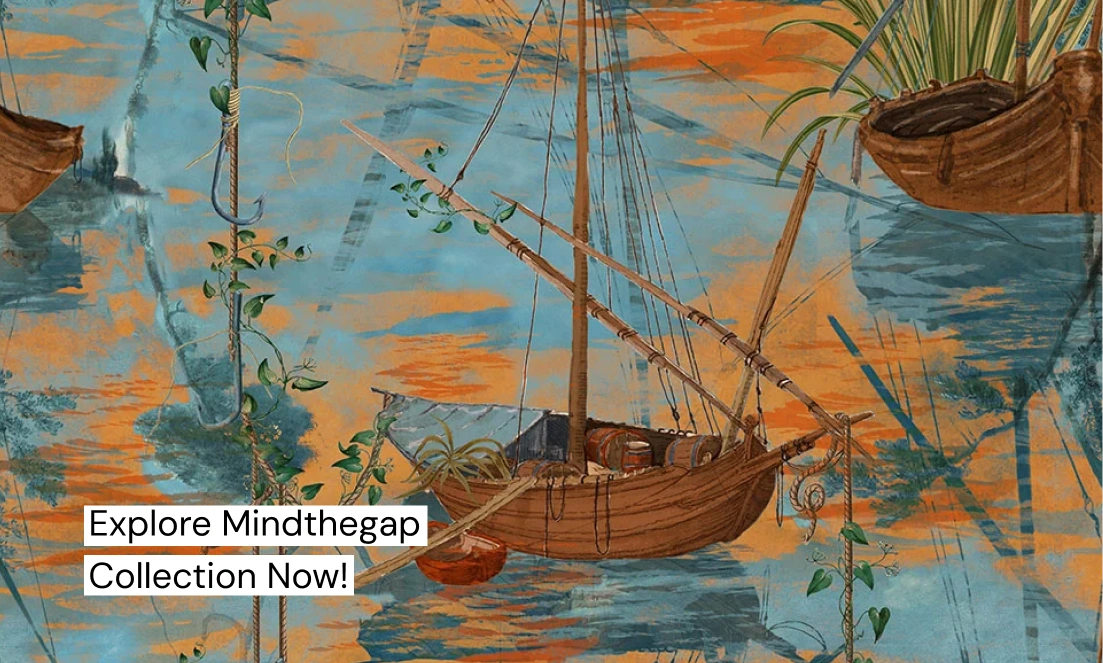 Boats wallapper mural by Mindthegap