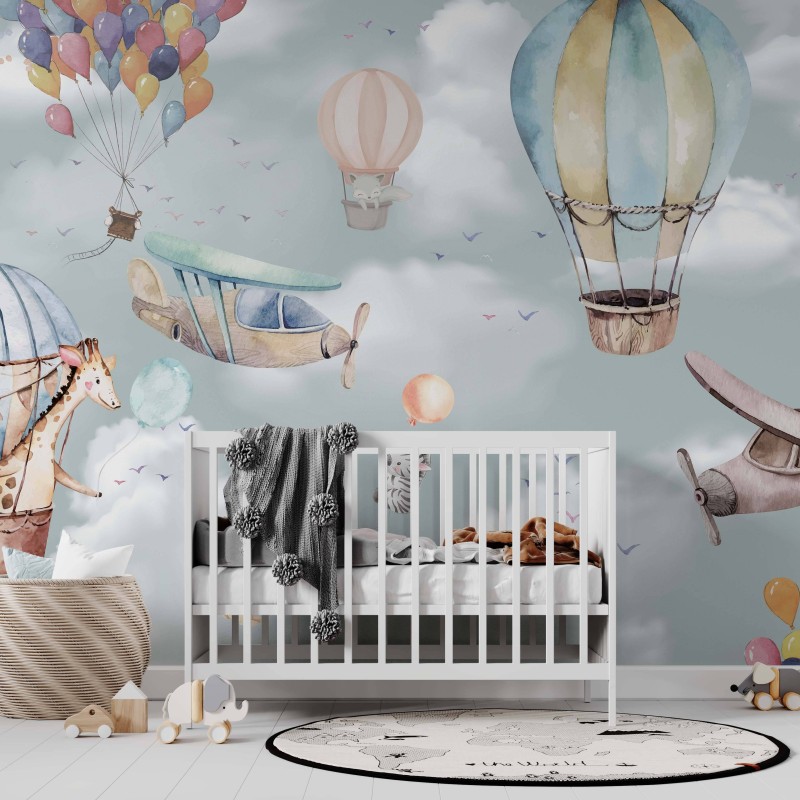 TM | Hot Air Balloon with Cartoon Animals | MUR5082