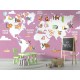 TM | Pink Cotton Maps | MUR7027B