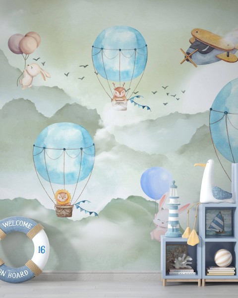 TM | Hot Air Balloon in Green| MUR7258