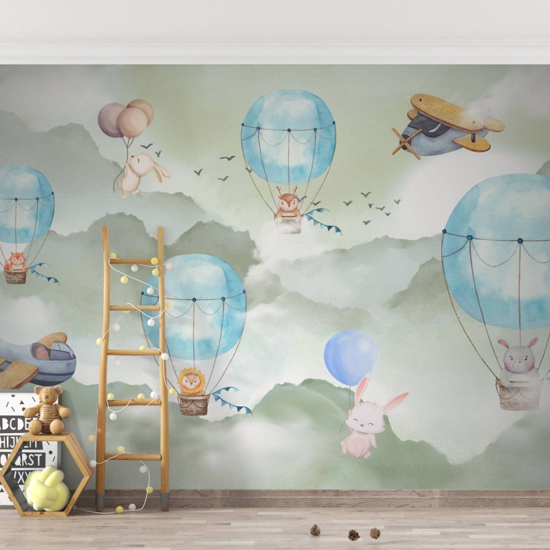 TM | Hot Air Balloon in Green| MUR7258