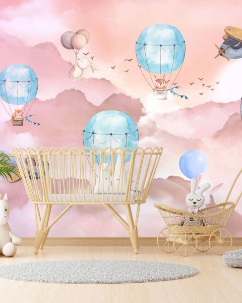 TM | Hot Air Balloon in Pink | MUR7258A