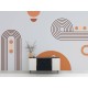 TM | Lignes Grises et Orange | MUR8004