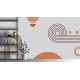 TM | Lignes Grises et Orange | MUR8004