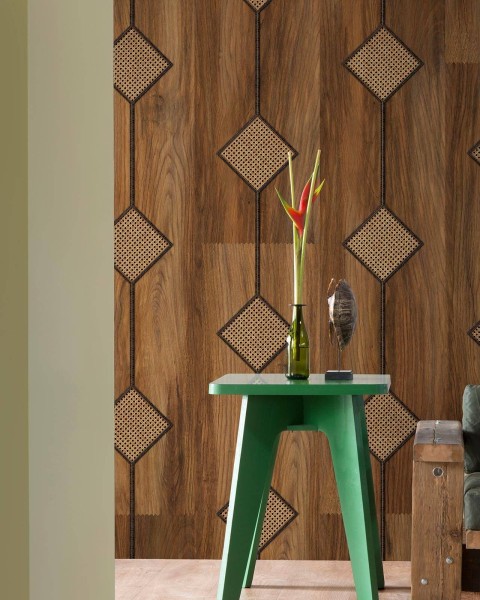 NLXL | European wallpaper | MRV-16 Maple Diamond Cane Webbing